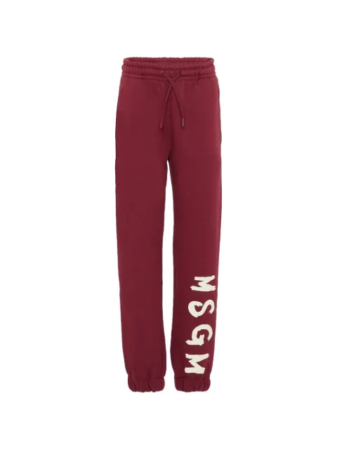 MSGM Kids logo-print drawstring track pants