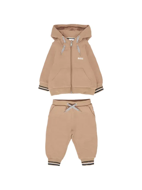 BOSS Kidswear traje deportivo con logo estampado y cierre