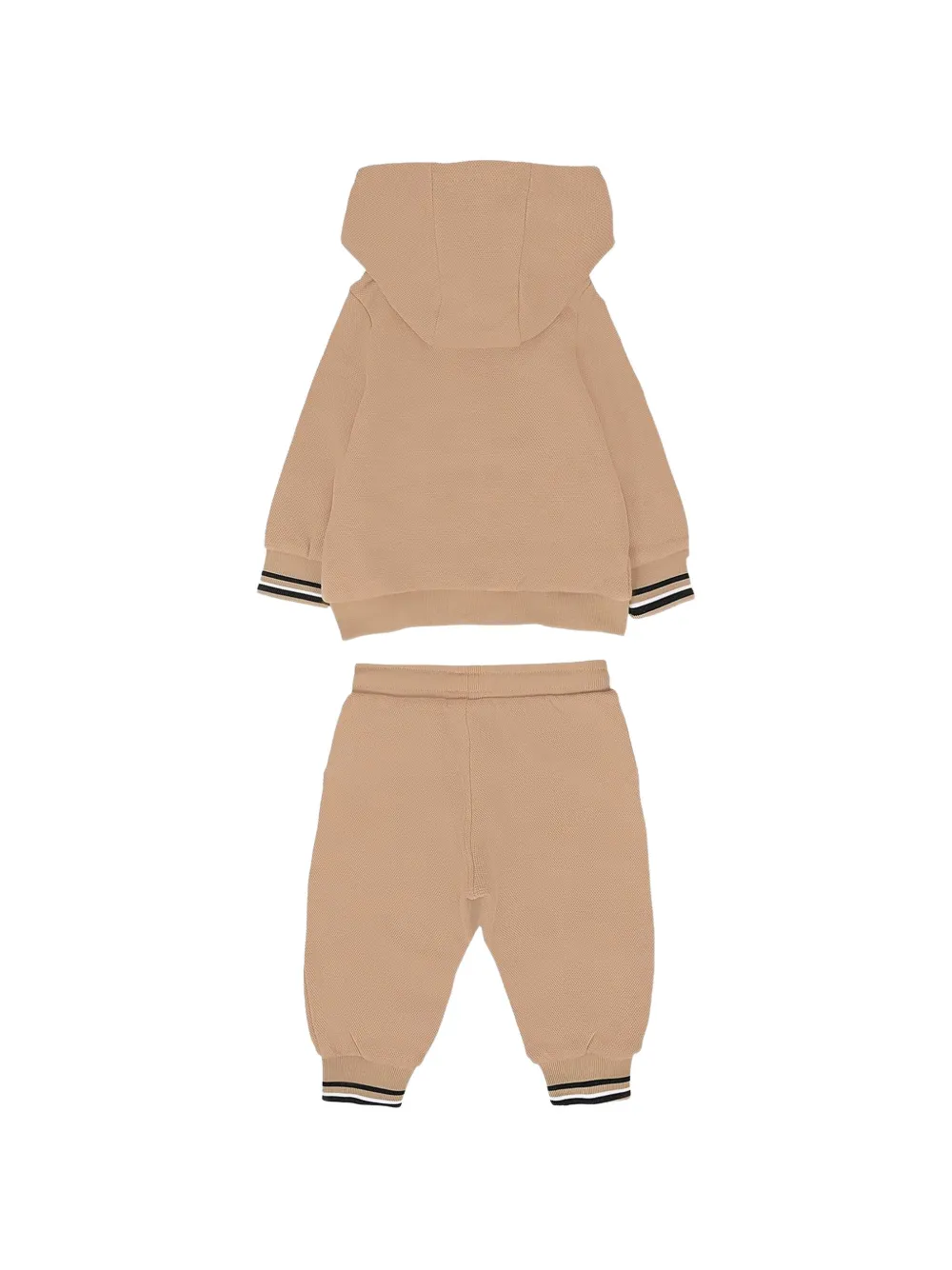BOSS Kidswear logo-print zip-up tracksuit Beige