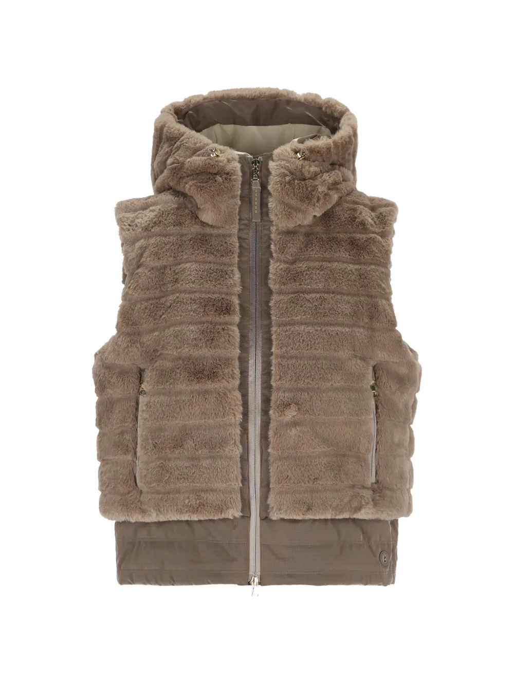 BOGNER Manda faux-fur gilet Bruin