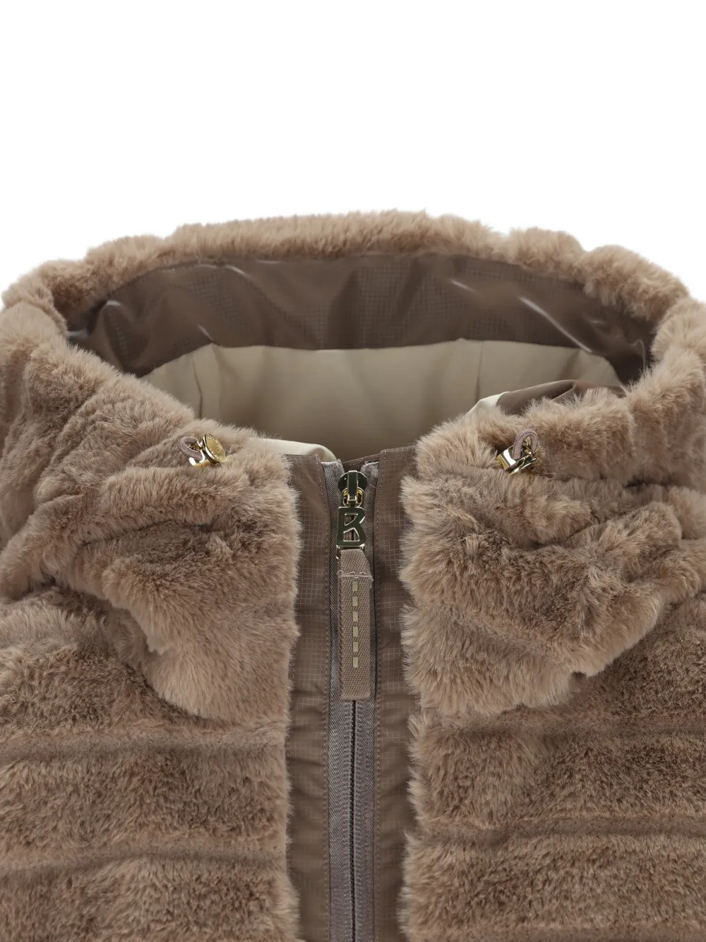 BOGNER Manda faux-fur gilet Bruin