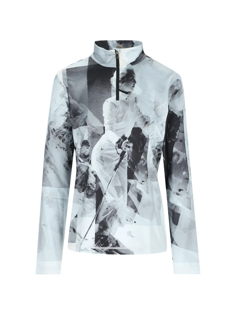 BOGNER graphic-print zip-up sweatshirt Wit