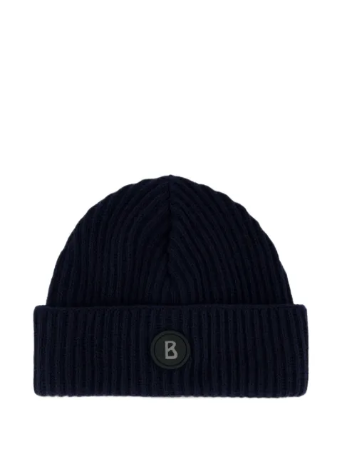BOGNER Gustav's logo-patch ribbed-knit beanie hat