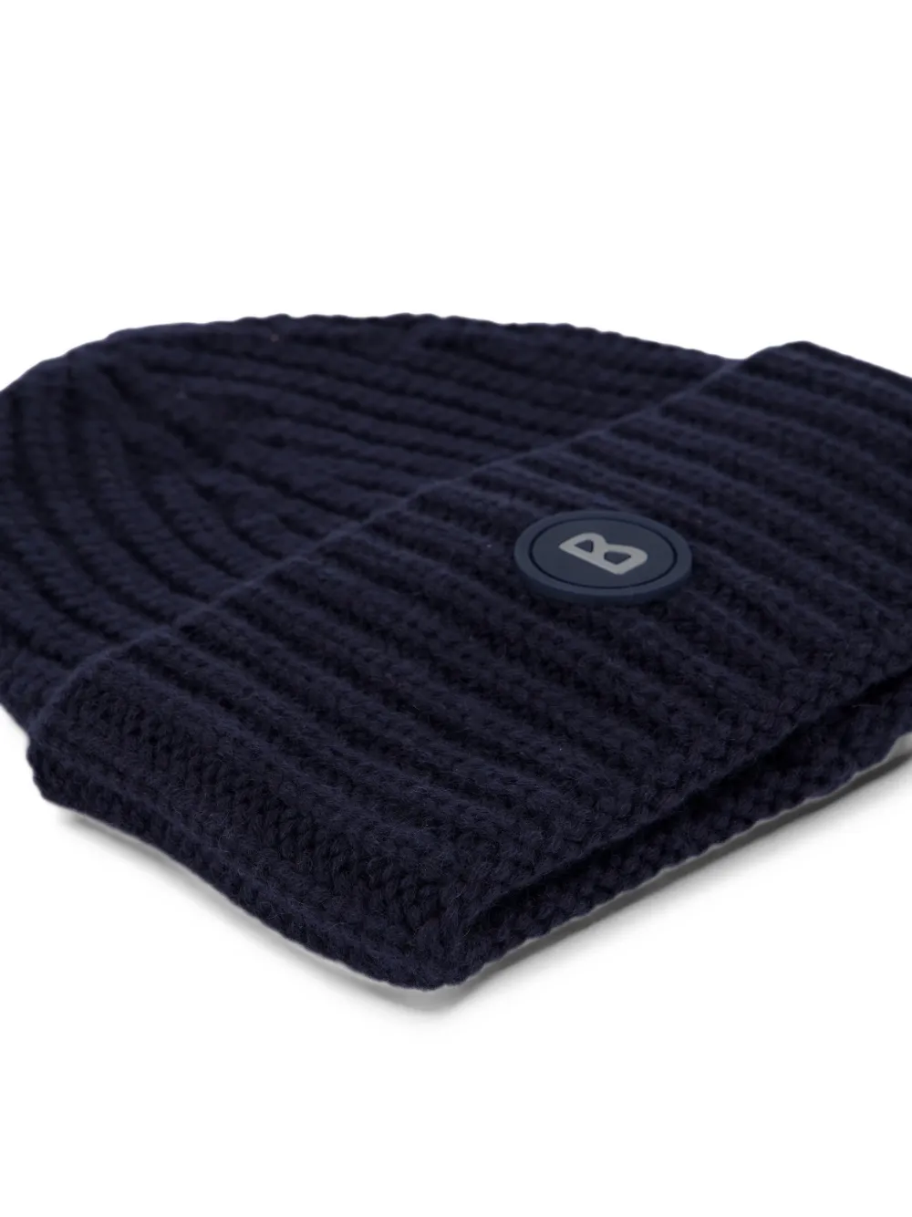 BOGNER Kilian ribbed-knit beanie hat Blauw