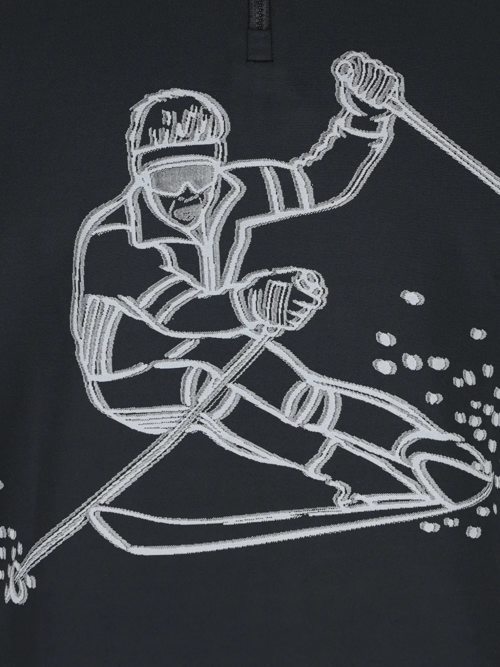 BOGNER graphic-print half-zip sweater Zwart