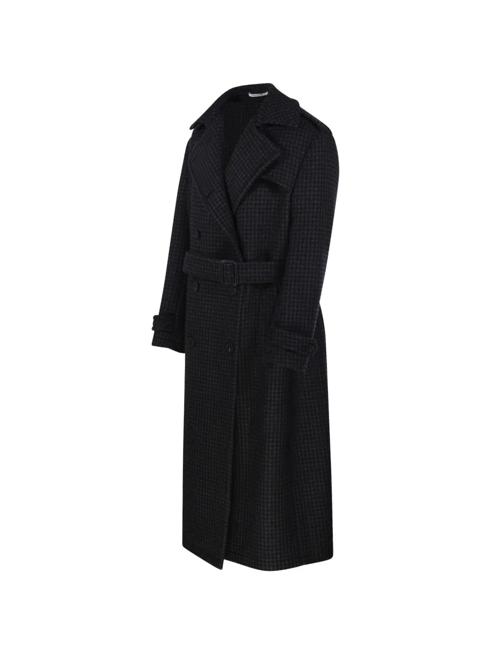 Tagliatore houndstooth-pattern double-breasted coat Zwart