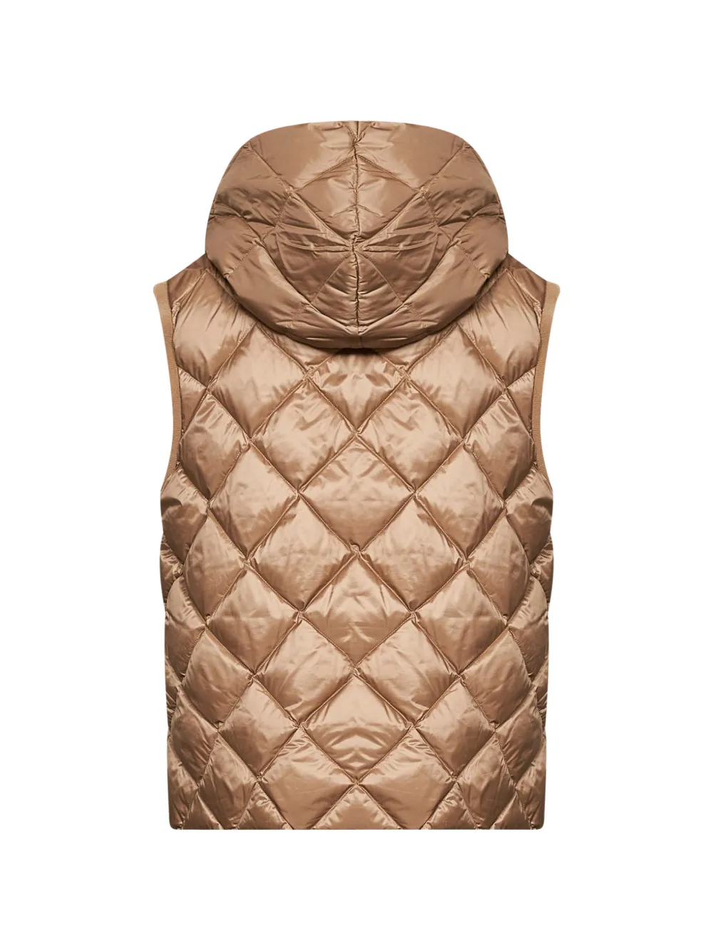 Weekend Max Mara diamond-quilted hooded gilet Beige