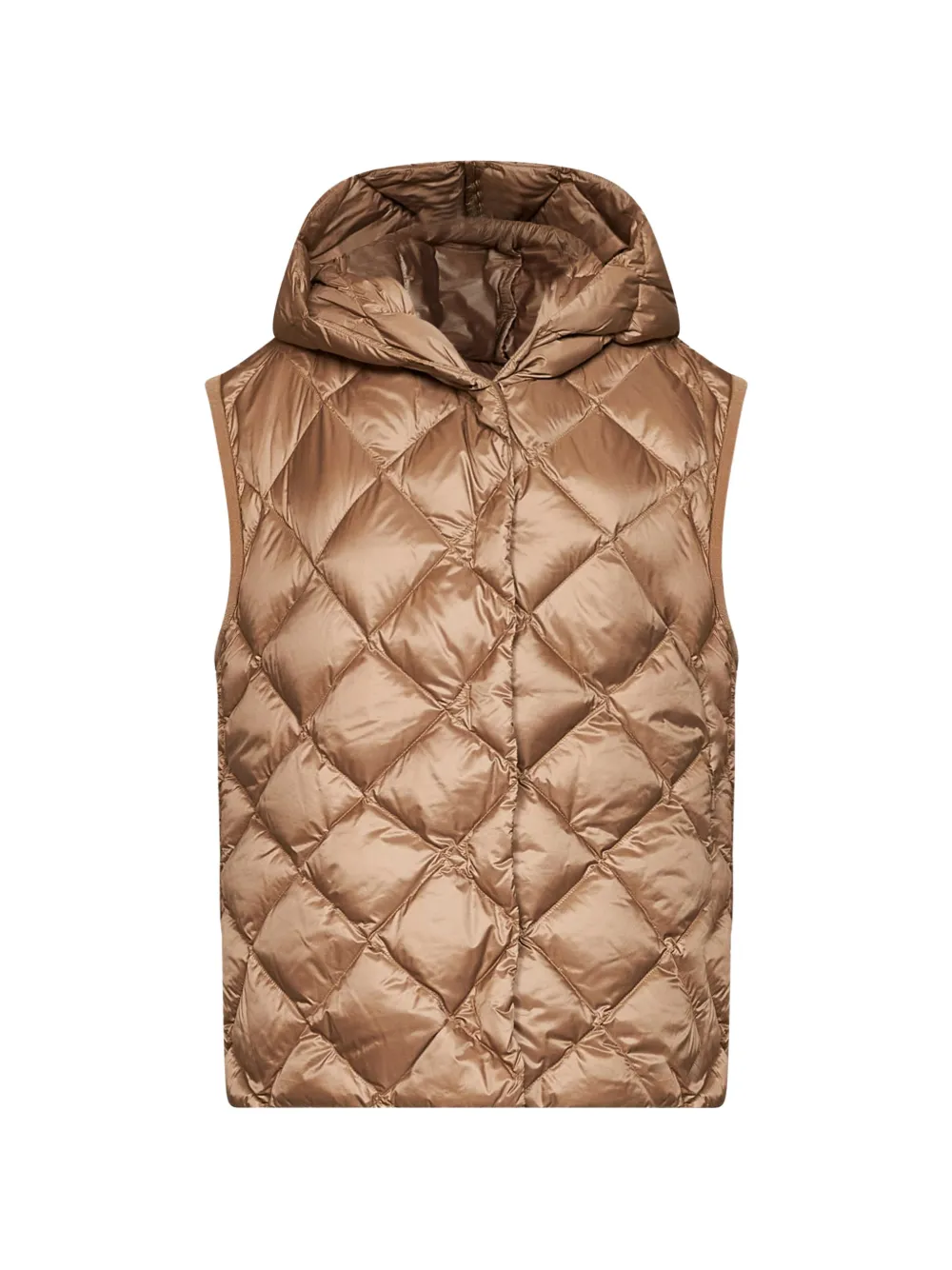 Weekend Max Mara diamond-quilted hooded gilet - Nude