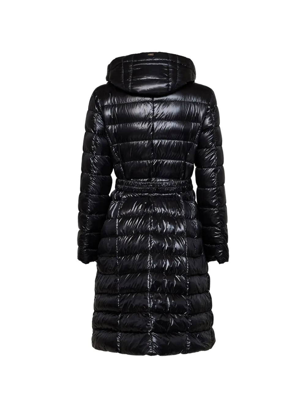 Herno belted quilted coat Zwart