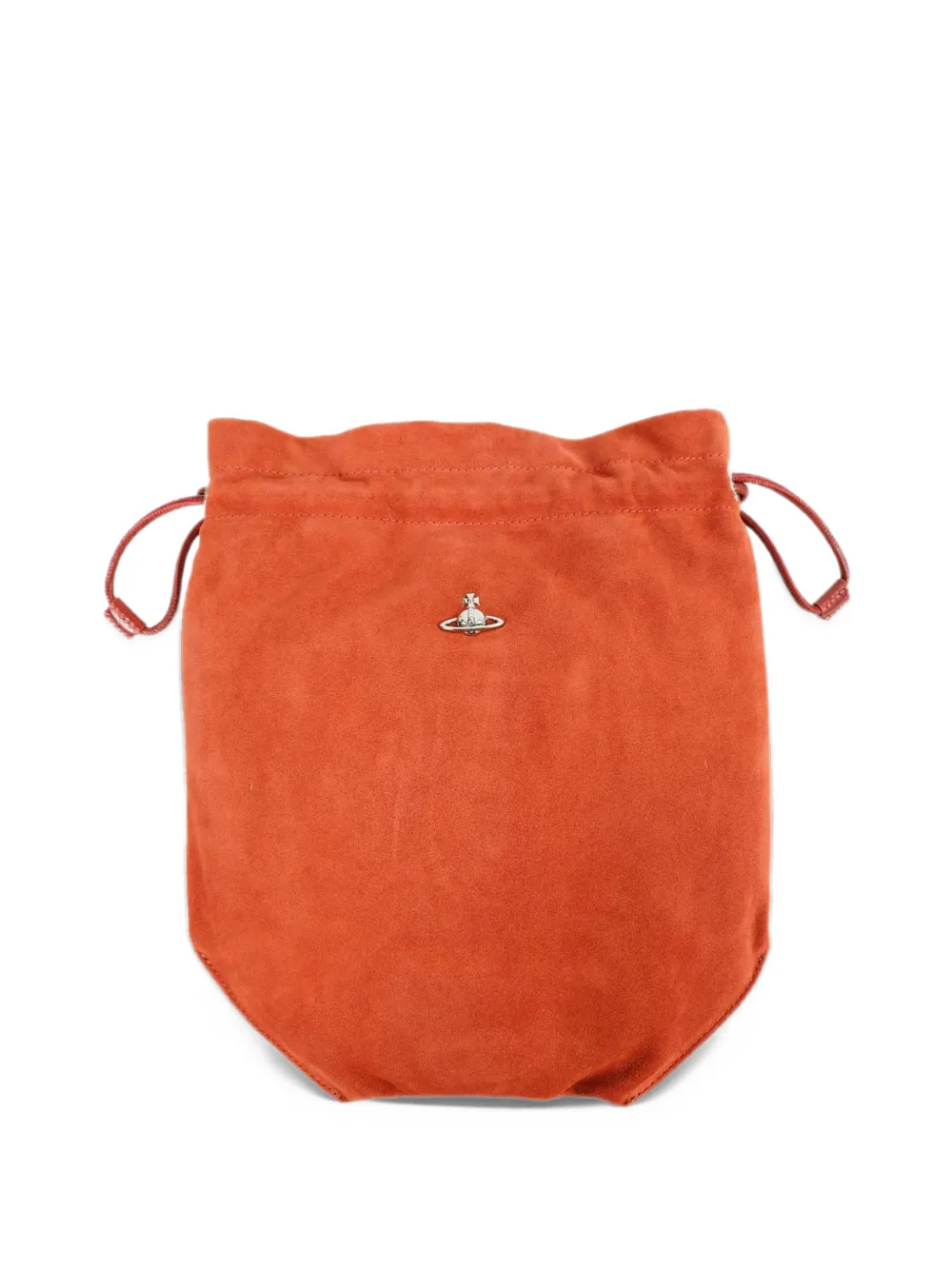 Vivienne Westwood drawstring suede clutch bag - Arancione
