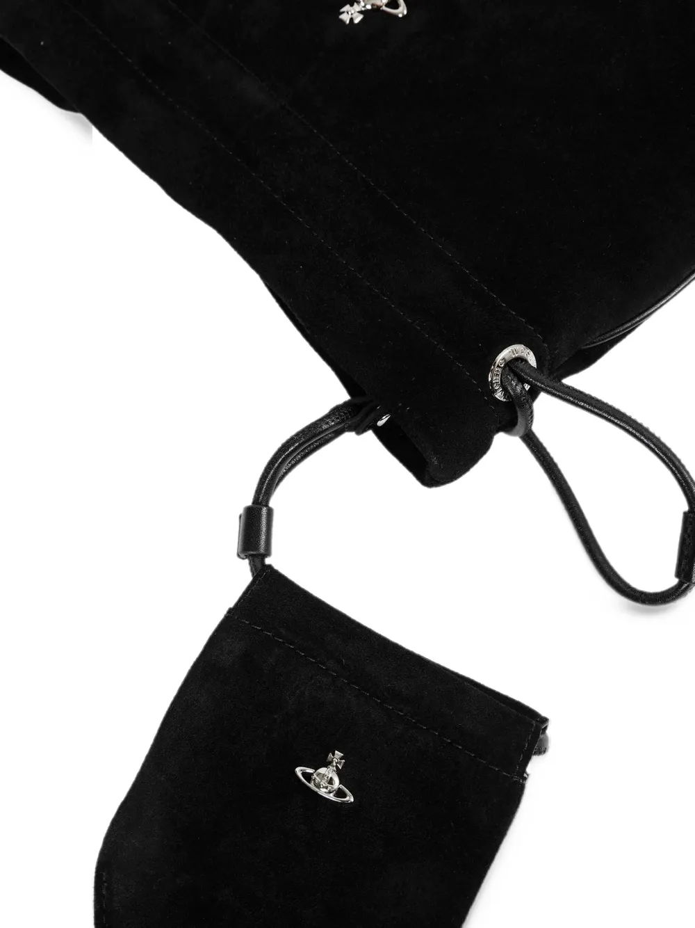 Vivienne Westwood Orb drawstring clutch bag Zwart