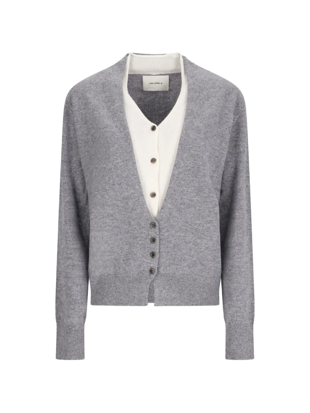 Lisa Yang Vani layered cardigan Grijs