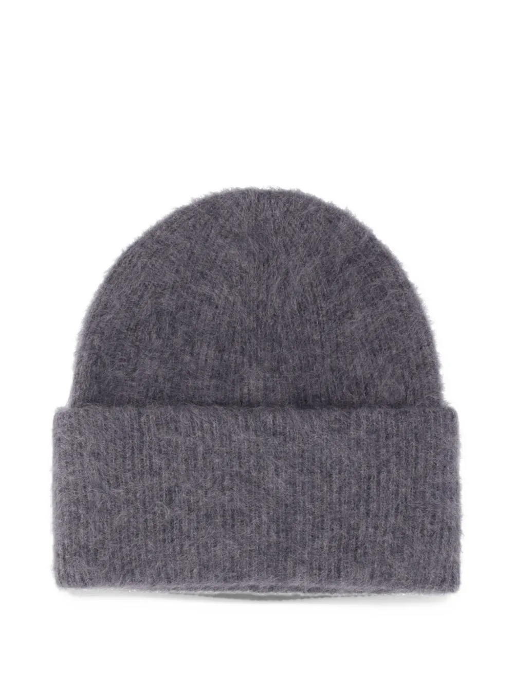 Lisa Yang ribbed brushed beanie hat Grijs