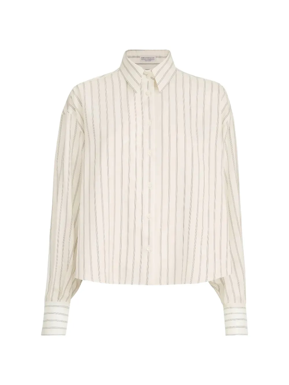 Brunello Cucinelli silk poplin shirt - Neutrals