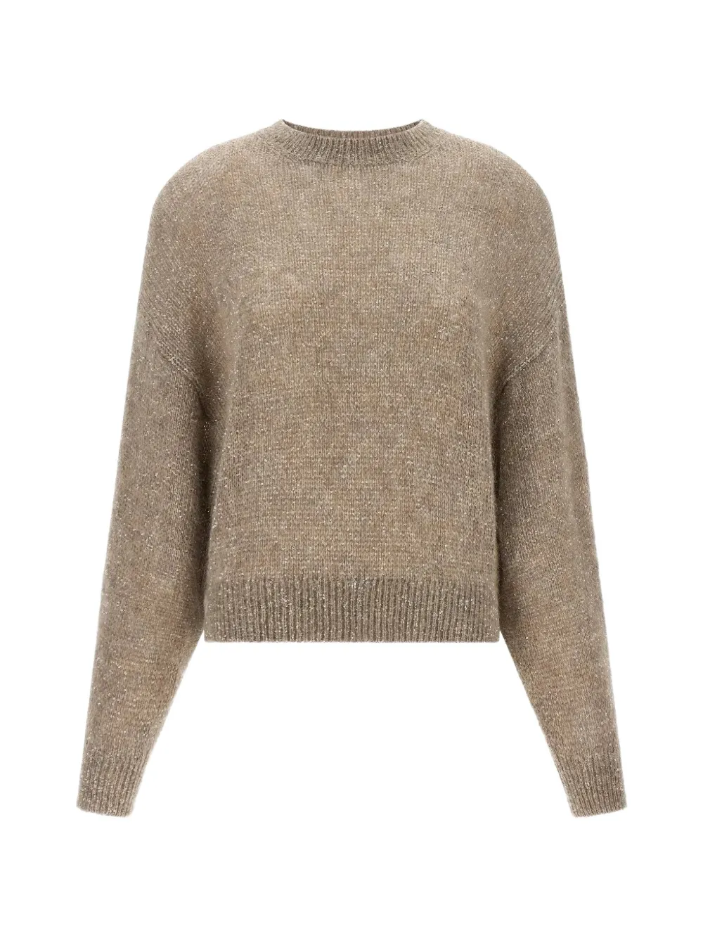 Brunello Cucinelli sequin-embellished knitted sweater - Brown