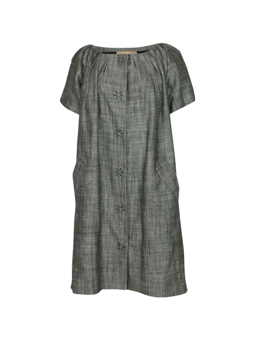 Giambattista Valli Vintage gathered front-button dress - Grigio