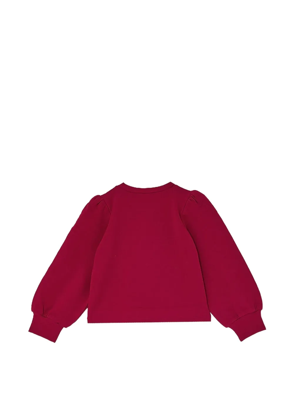 Liu Jo Kids bear-motif puffed-sleeve sweatshirt Rood