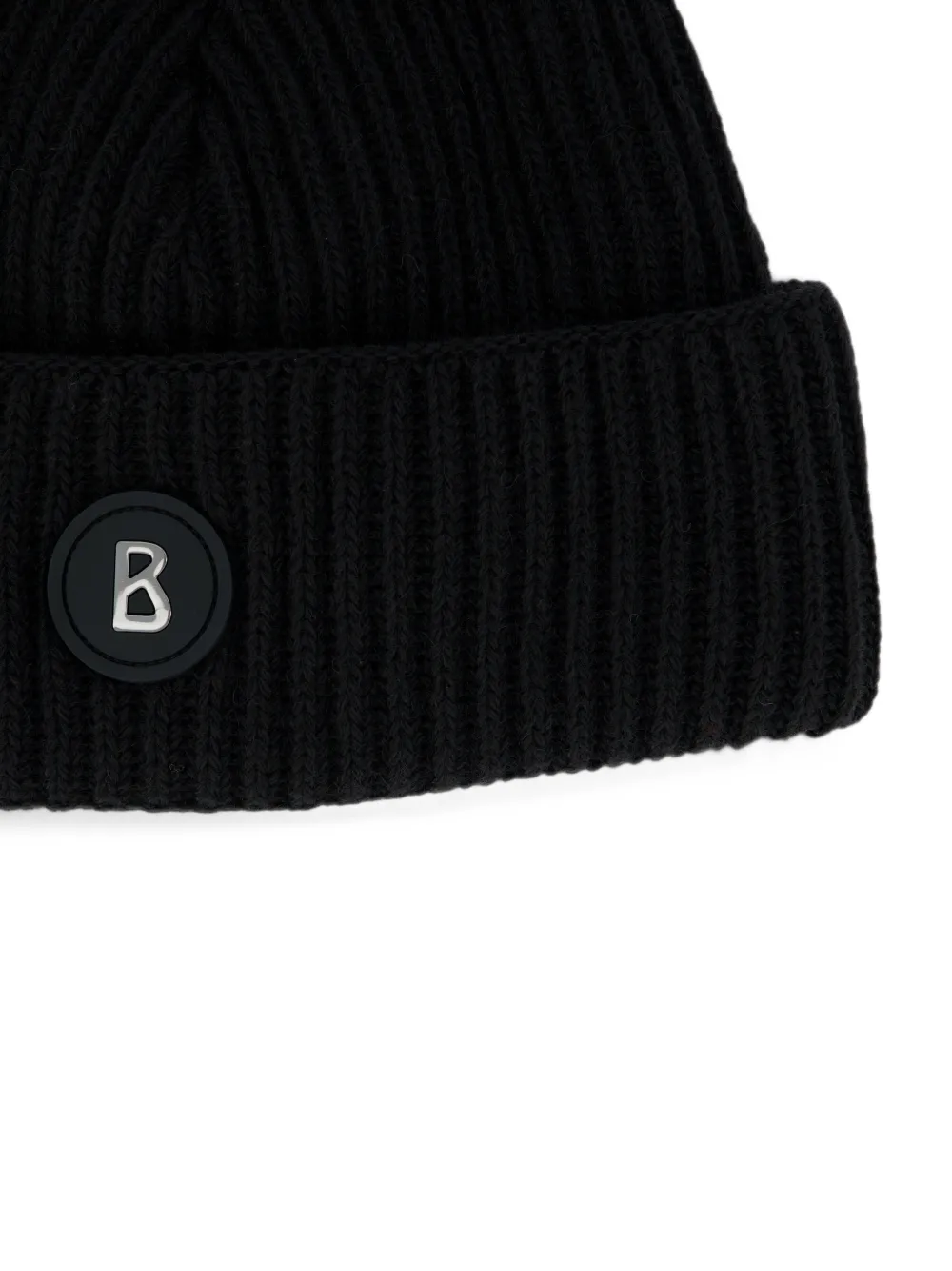 BOGNER Gustav's ribbed-knit beanie hat Zwart