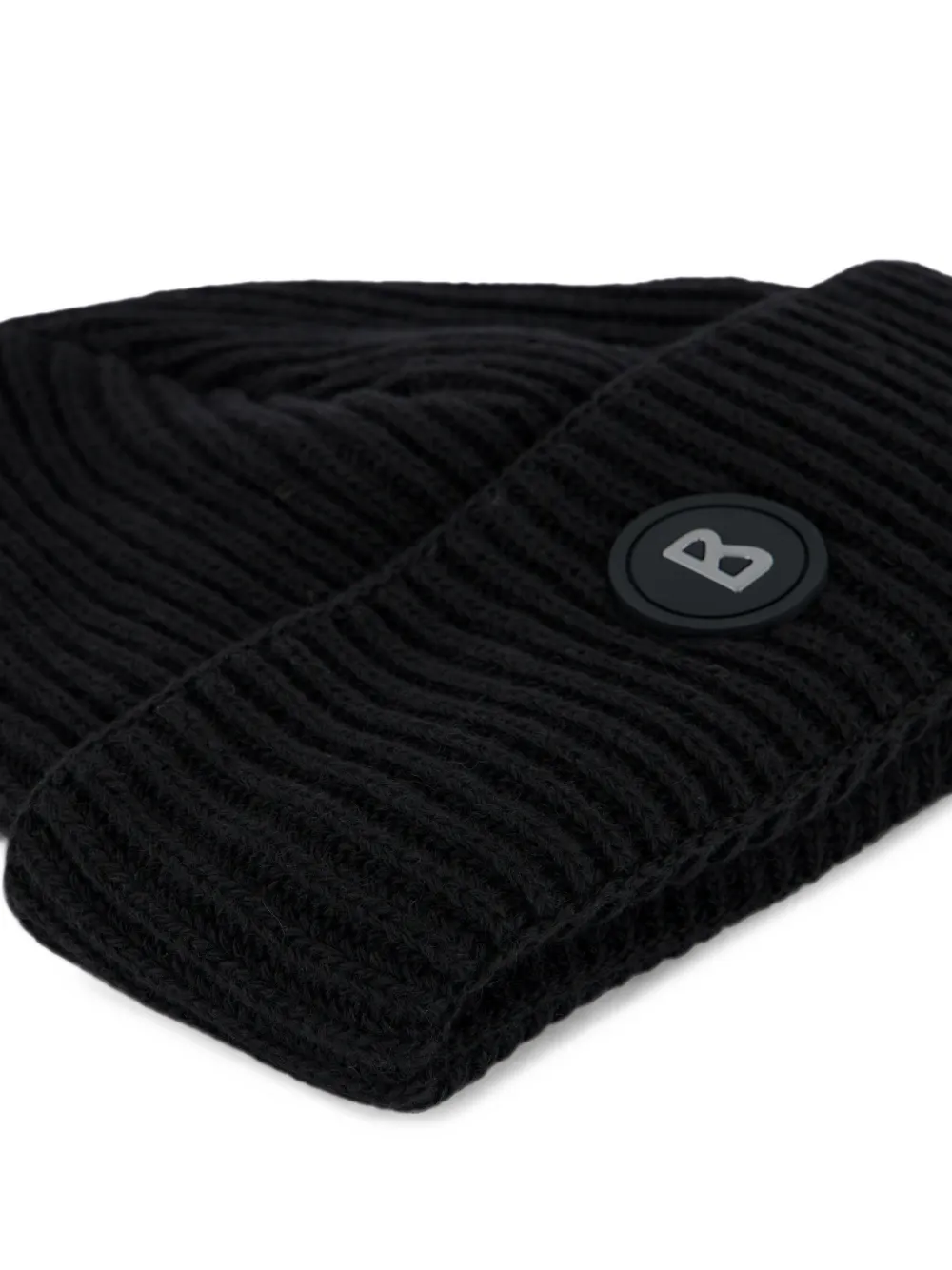 BOGNER Gustav's ribbed-knit beanie hat Zwart