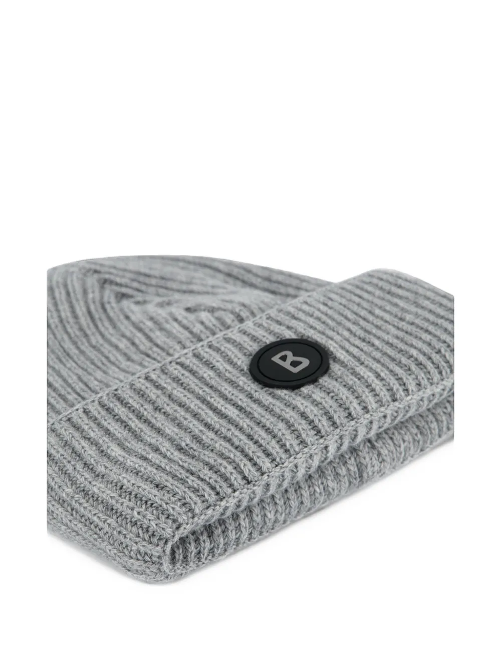 BOGNER Gustav's ribbed-knit beanie hat Grijs