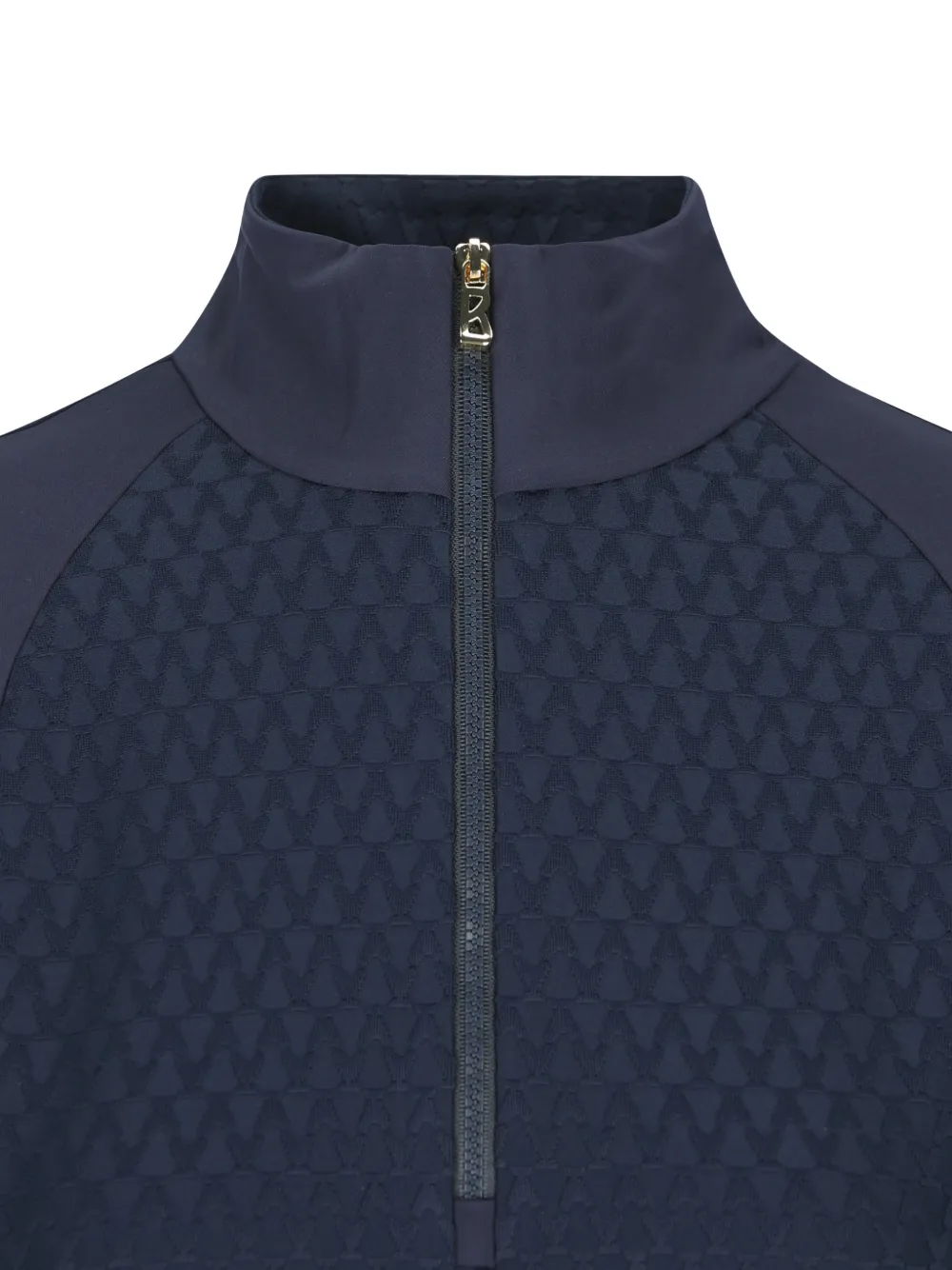 BOGNER jacquard-jersey panelled sweater Blauw