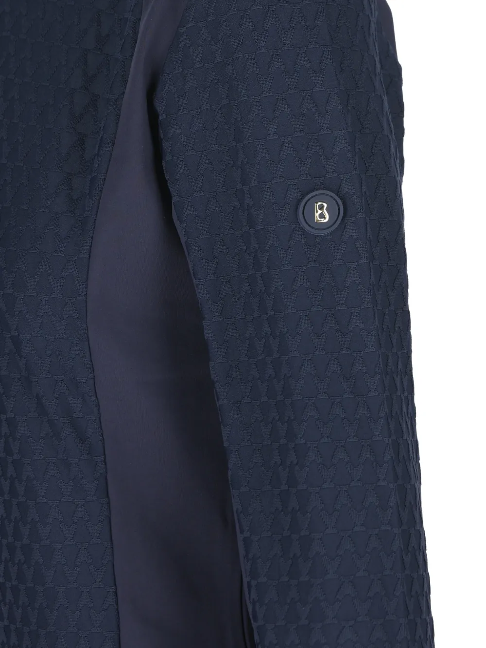 BOGNER jacquard-jersey panelled sweater Blauw