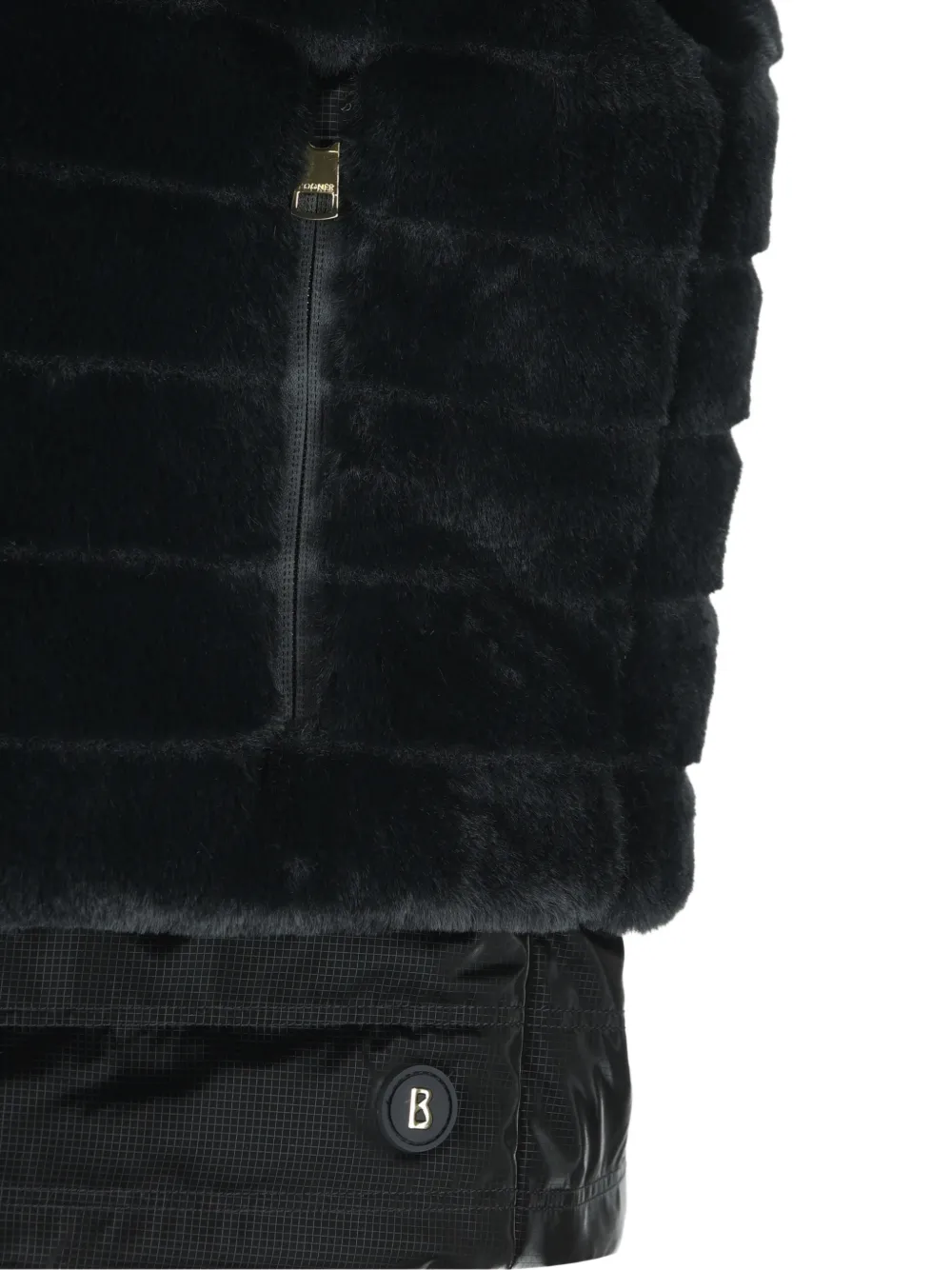 BOGNER Manda faux-fur ripstop-trimmed gilet Zwart