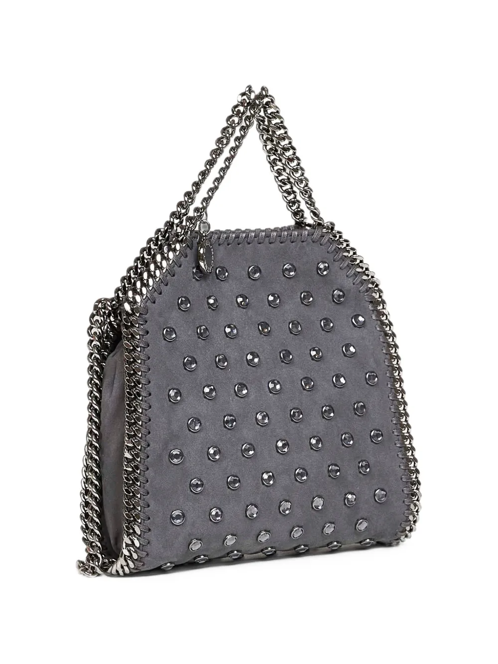 Stella McCartney Falabella crystal-embellished tote bag Grijs