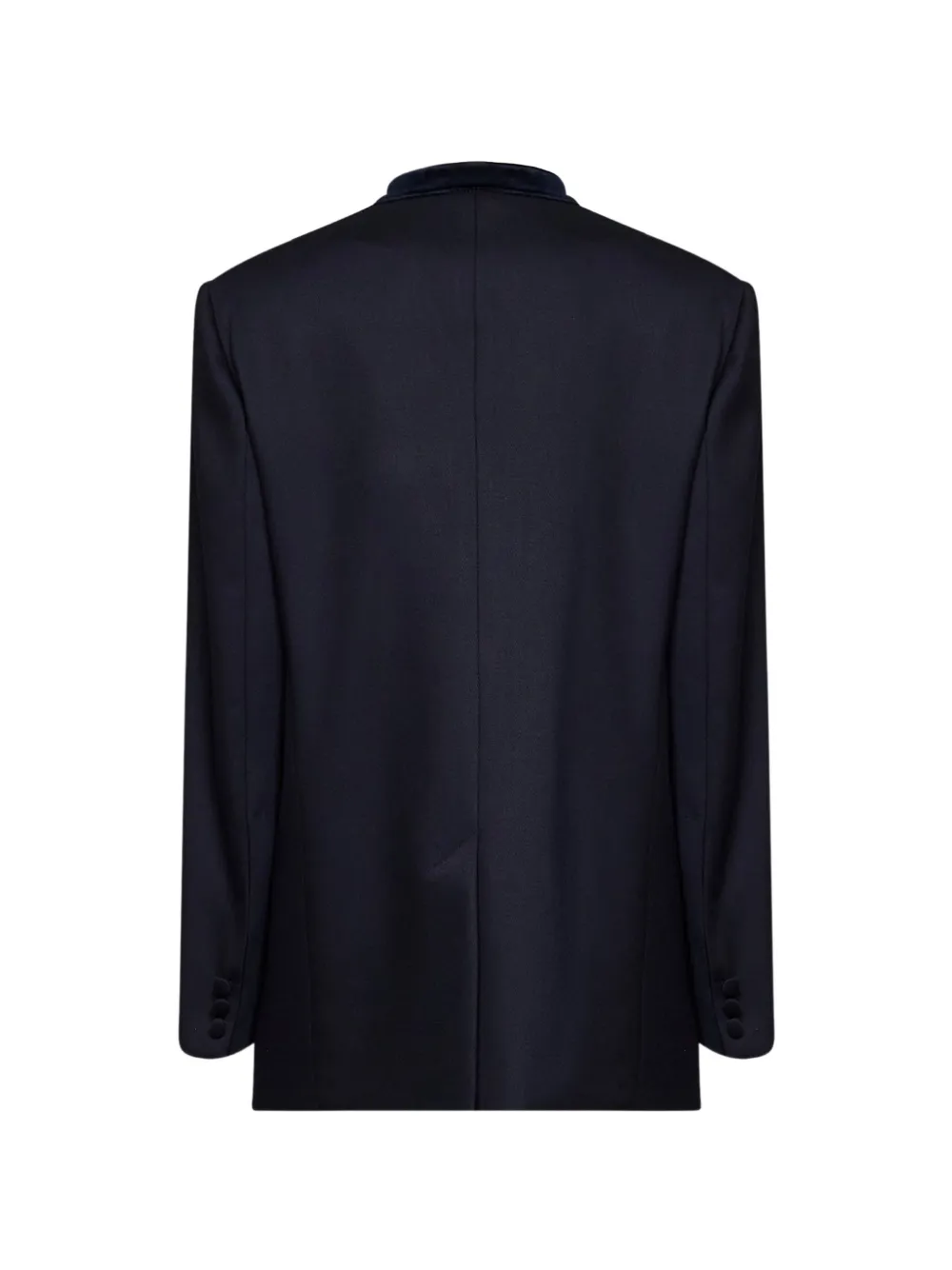 Weekend Max Mara wool cavalry twill single-breasted blazer ultramarine Blauw