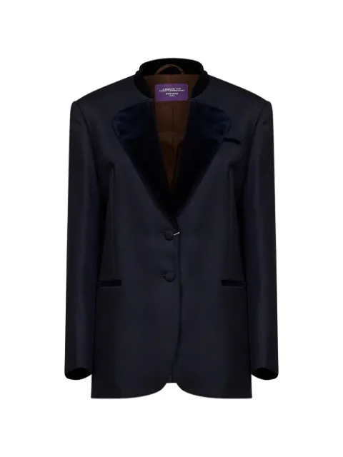 Weekend Max Mara blazer en sergé de laine à simple boutonnage - outremer