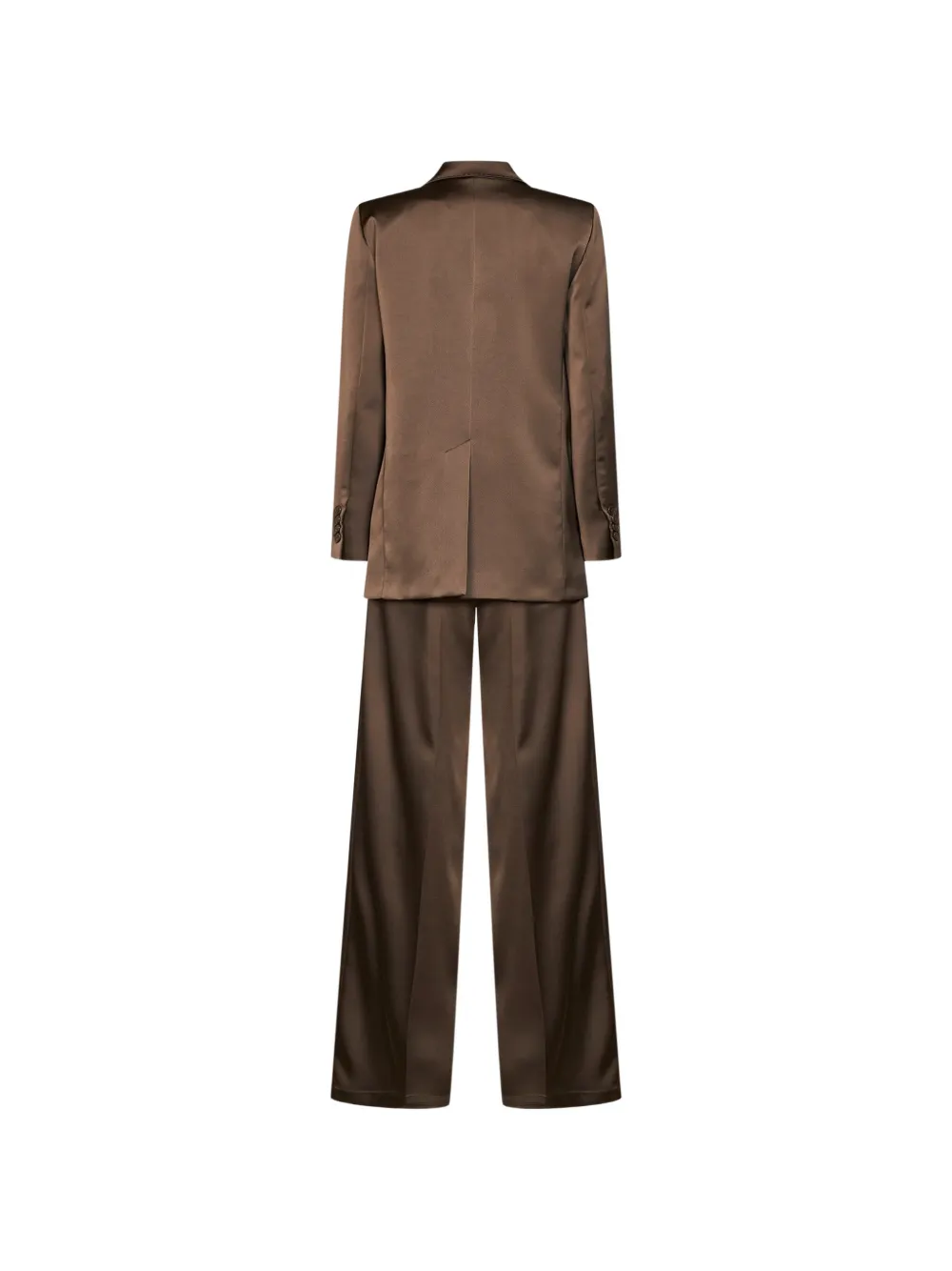 Blanca Vita double-breasted peak-lapel trouser suit Bruin
