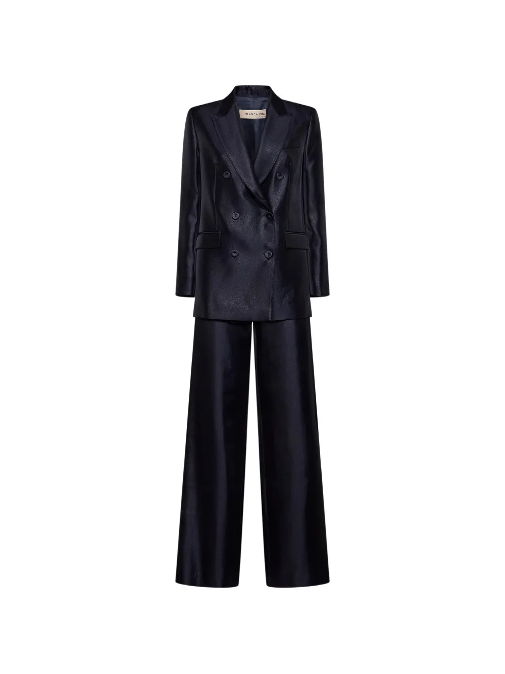 Blanca Vita double-breasted wide-leg suit - Blu