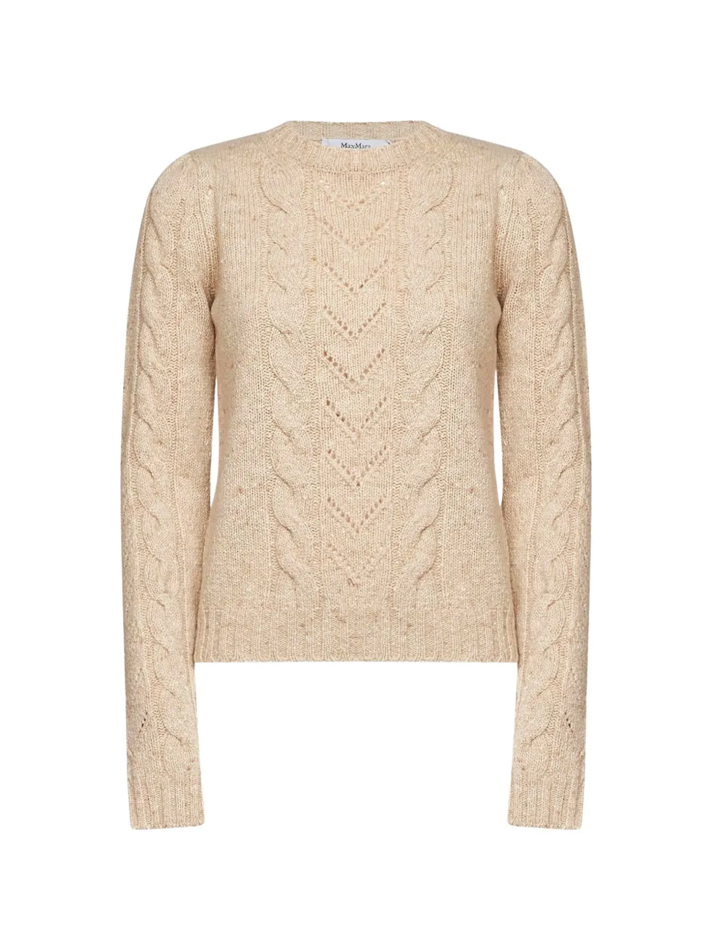 Max Mara cable-stitch bouclé sweater Beige