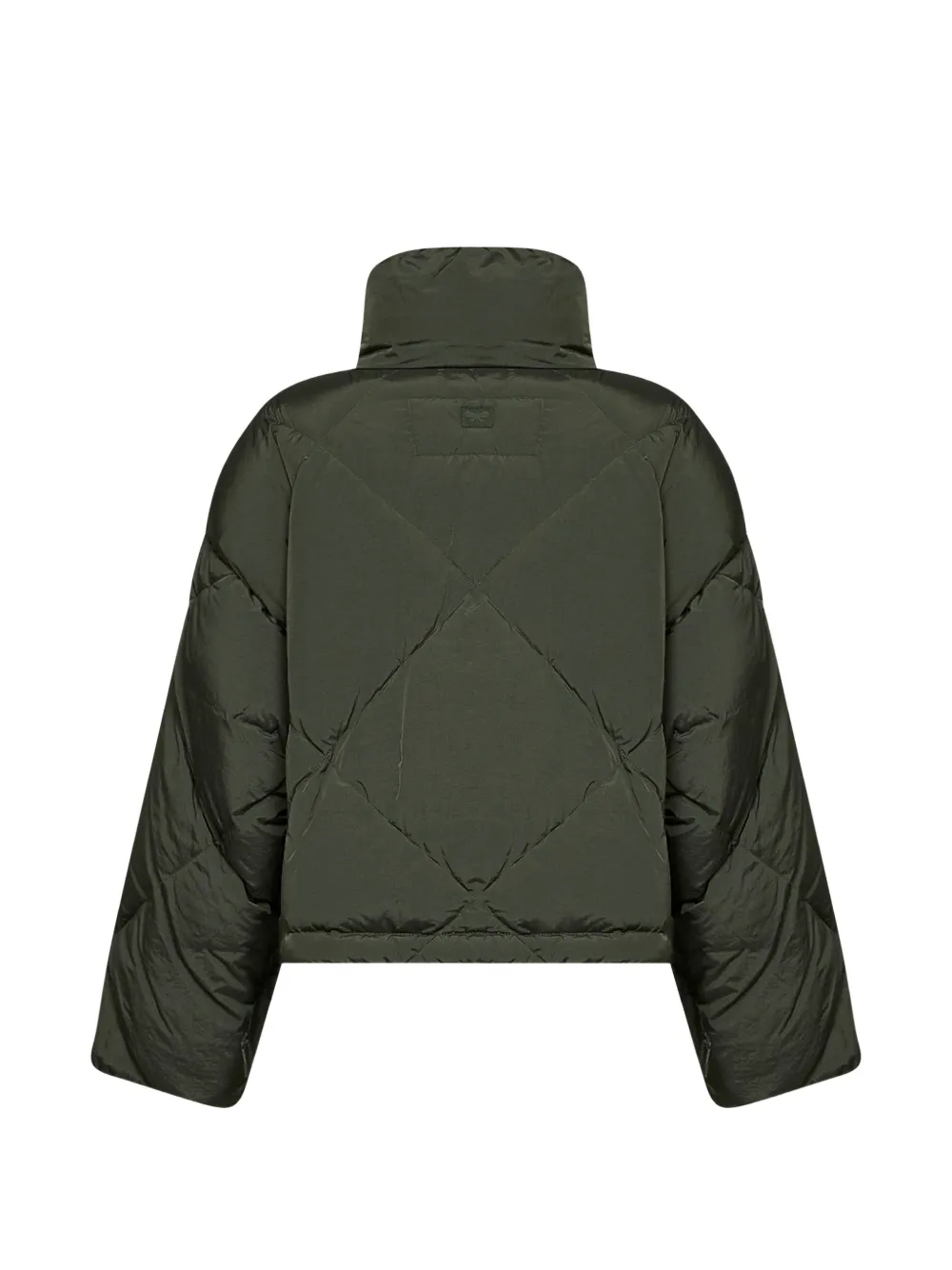 Weekend Max Mara short down jacket in technical plain-weave fabric kaki Groen