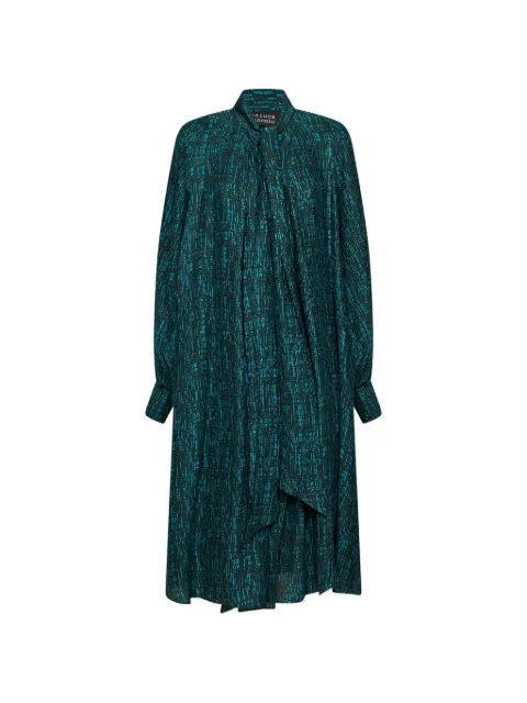 Gianluca Capannolo check-print tie-neck dress