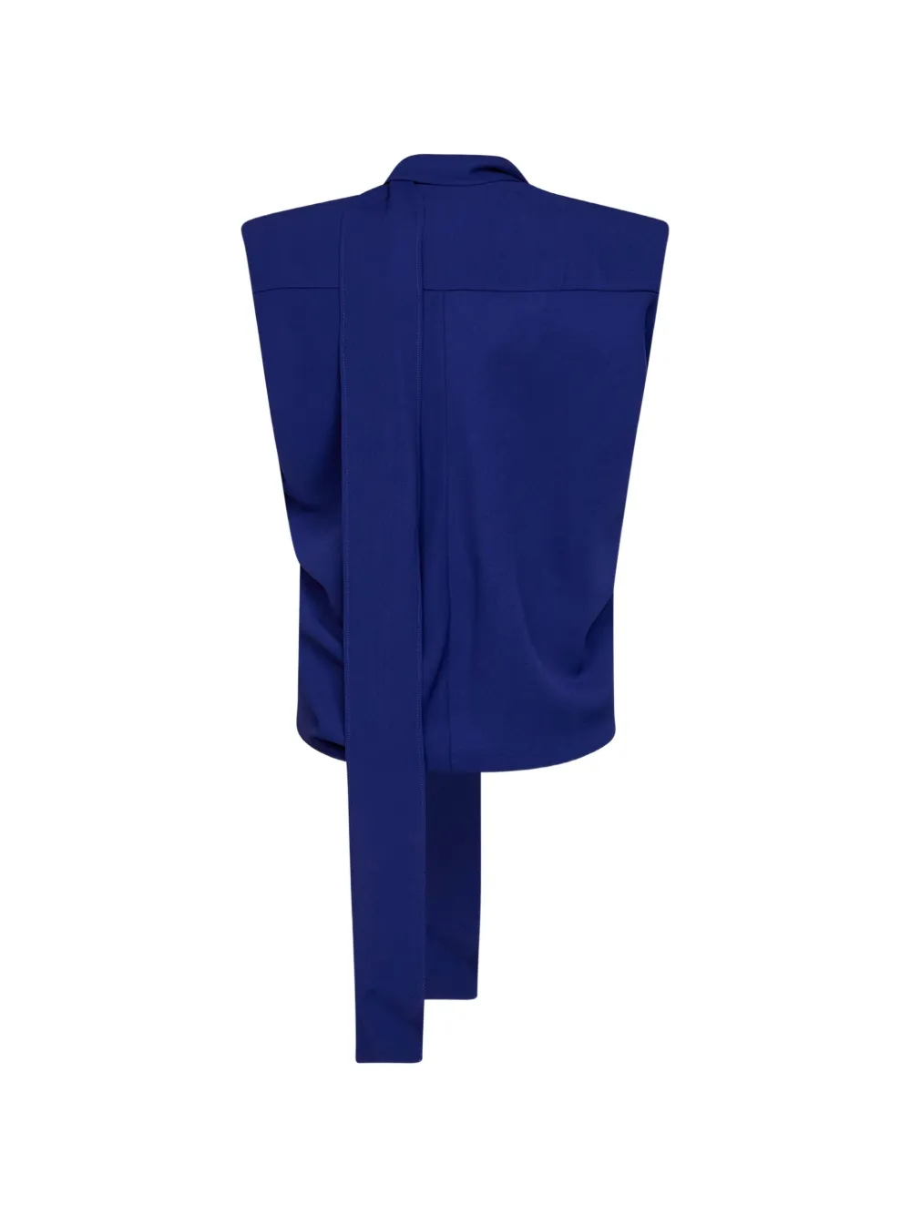 Mugler asymmetric scarf-detail top Blauw