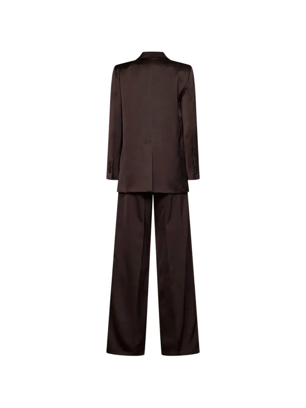 Blanca Vita double-breasted satin-finish suit Bruin