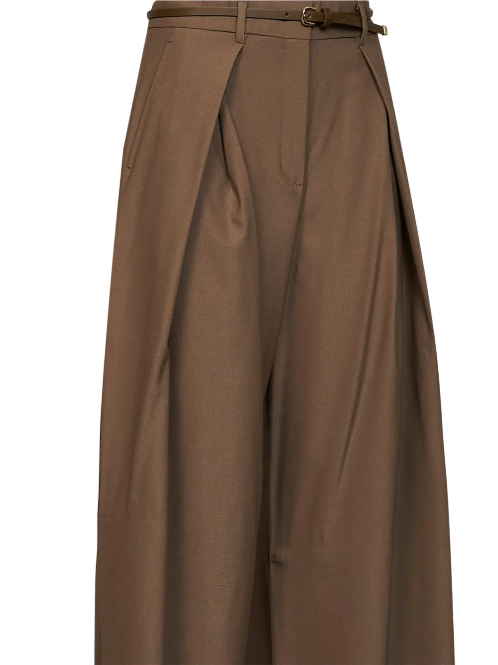 Max Mara Plooibroek met ceintuur Bruin