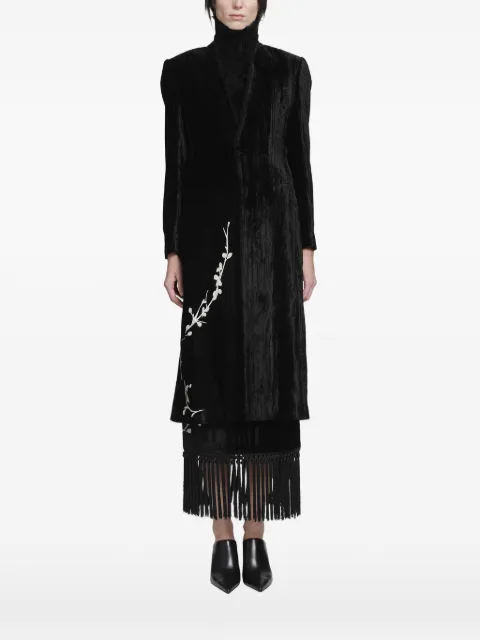 YA YI Bodhi embroidered velvet coat