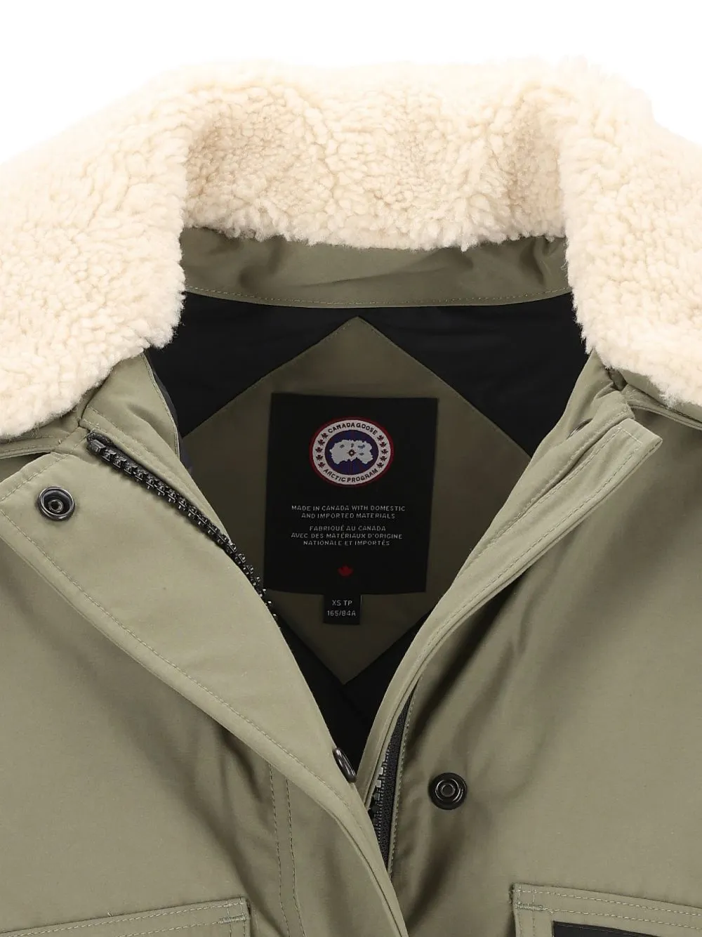 Canada Goose Scout shearling-collar jacket Groen