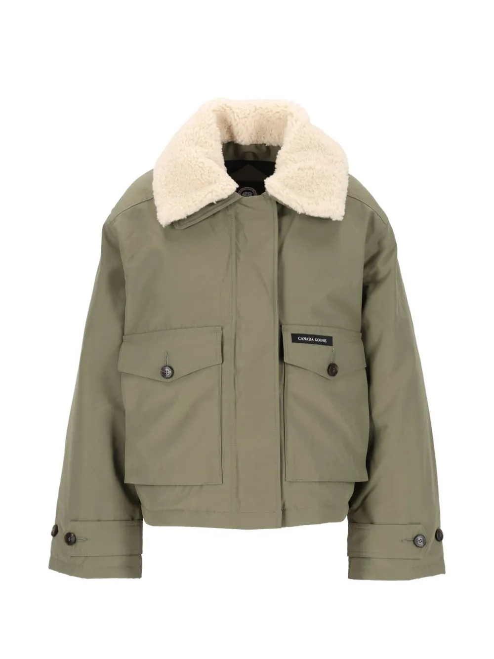 Canada Goose Scout shearling-collar jacket Groen