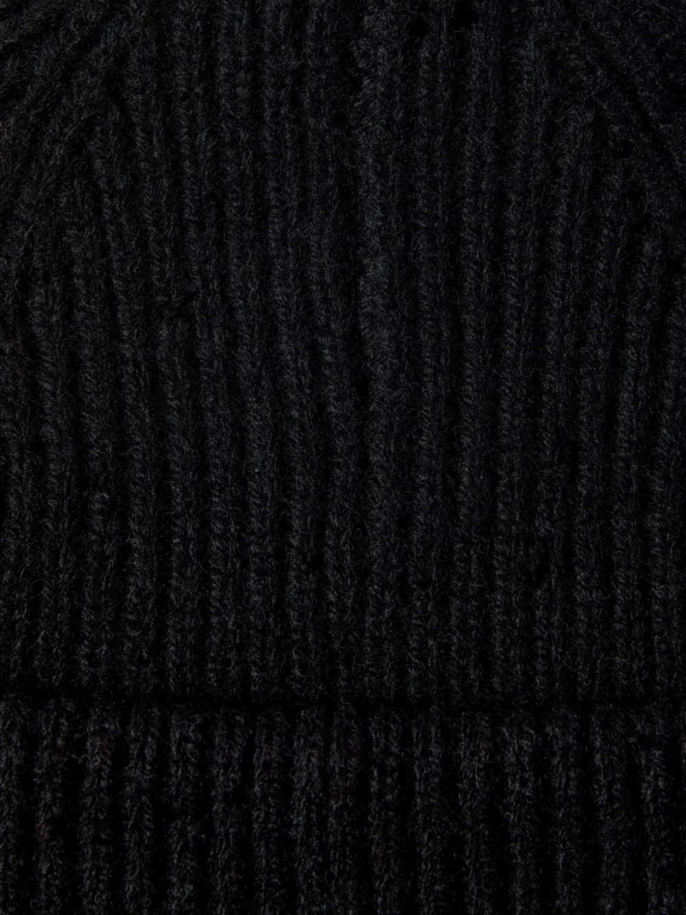 SELECTED Mason Sailor ribbed-knit beanie hat Zwart