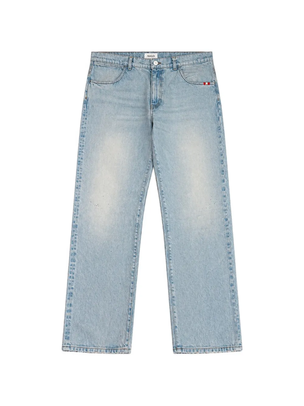 AMISH James faded jeans Blauw