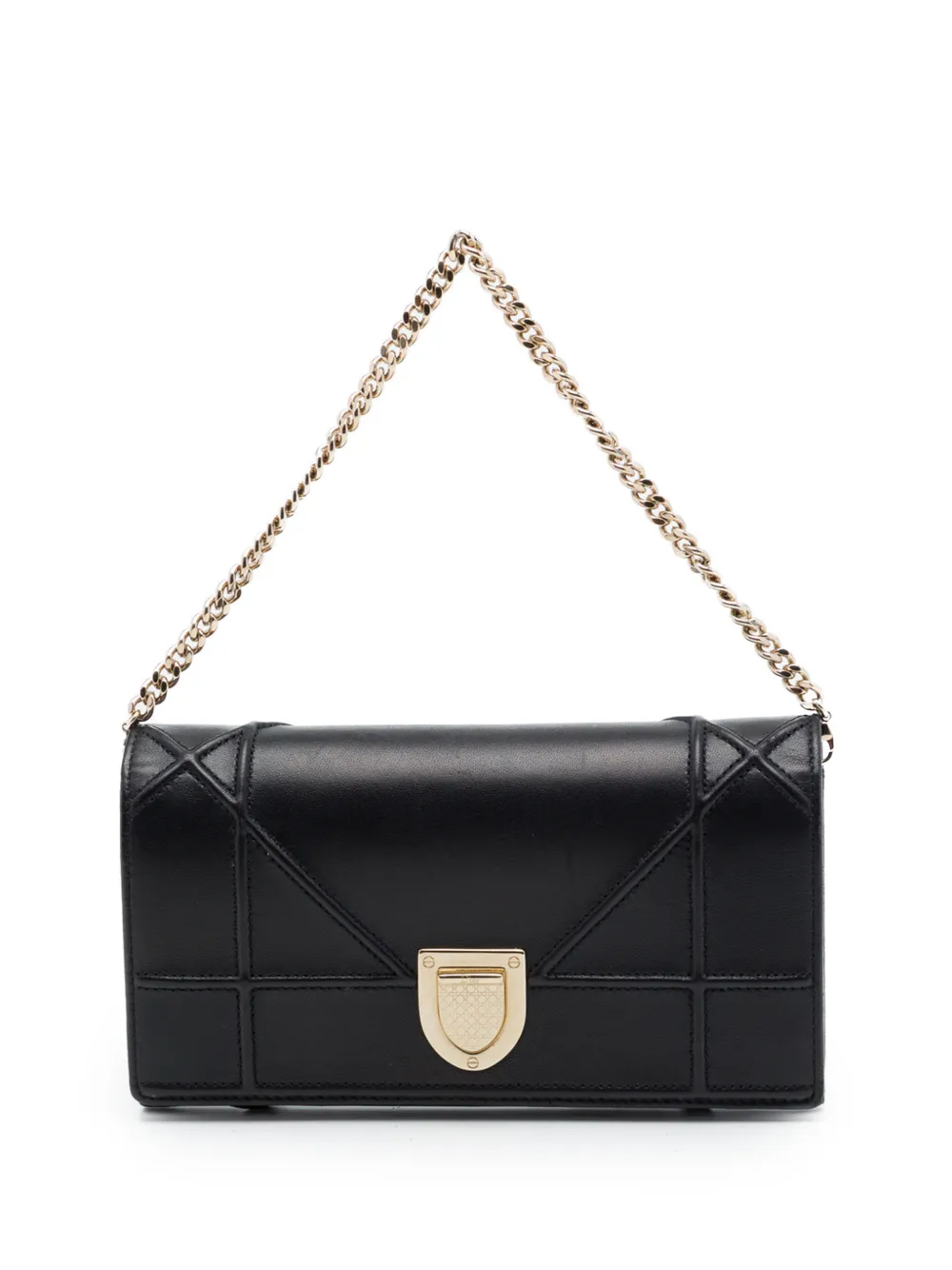 Christian Dior Pre-Owned 2016 Smooth Calfskin Diorama Croisiere Wallet on Chain handbag - Nero