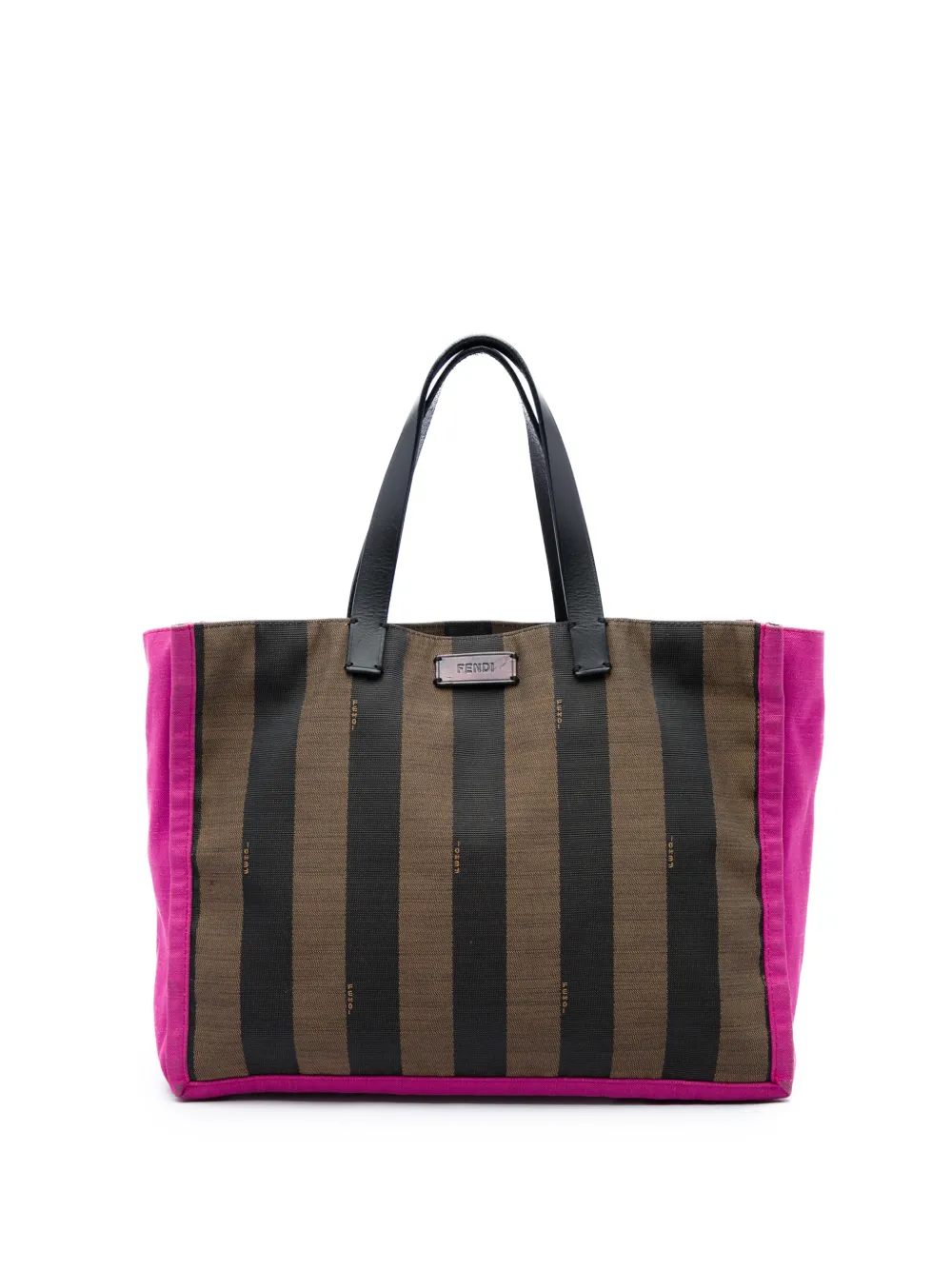 Fendi Pre-Owned 2010-2026 Pequin Canvas Simply Shopping tote bag - Rosa