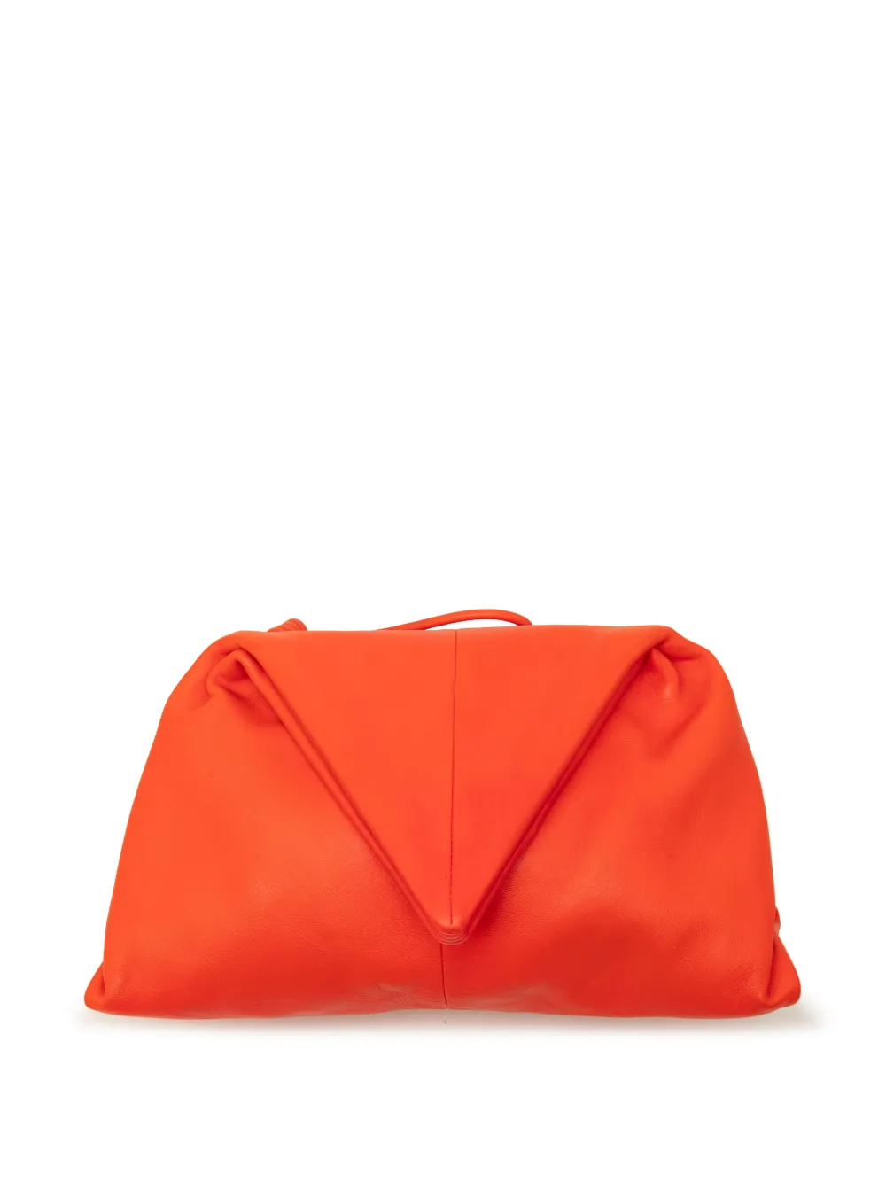 Bottega Veneta Pre-Owned 2012-2026 Lambskin Trine Fold Over clutch bag - Orange