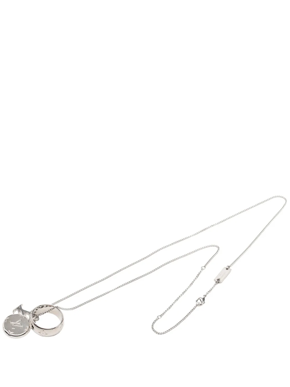 Louis Vuitton Pre-Owned 2020 Monogram Pendant Necklace costume necklace - Silver