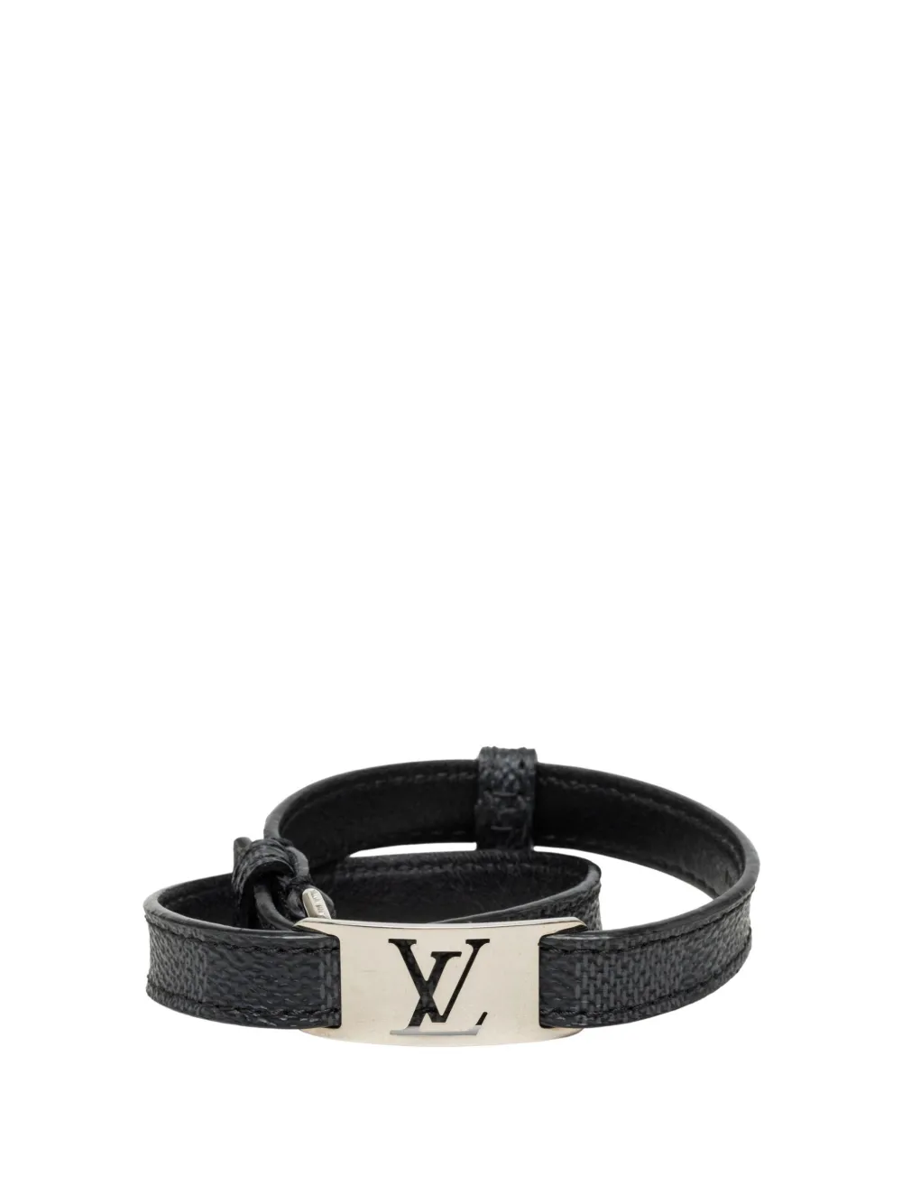 Louis Vuitton Pre-Owned 2013 Damier Graphite Sign It Bracelet costume bracelet - Black