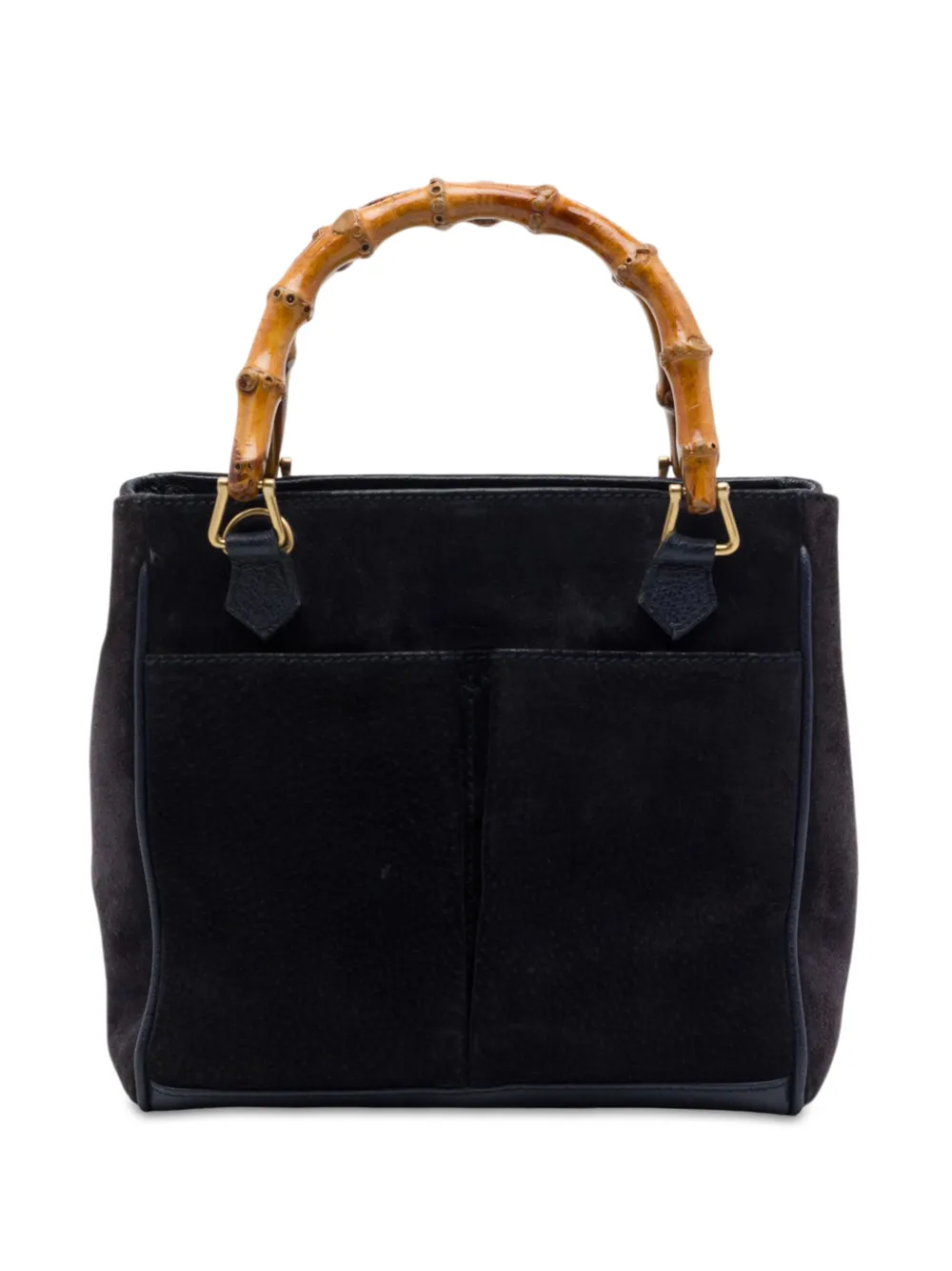 Gucci Pre-Owned 20th Century Suede Bamboo satchel - Blau