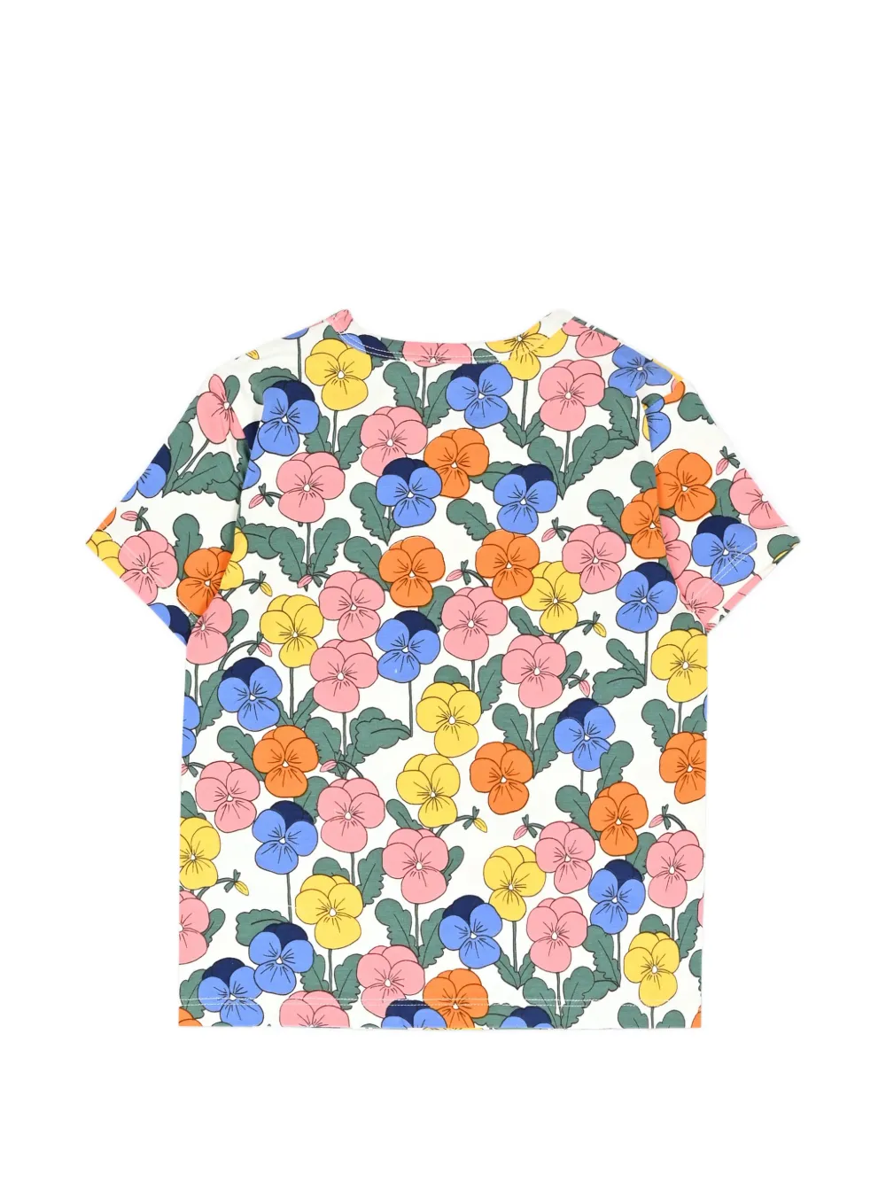 Mini Rodini Violas floral-print T-shirt Wit